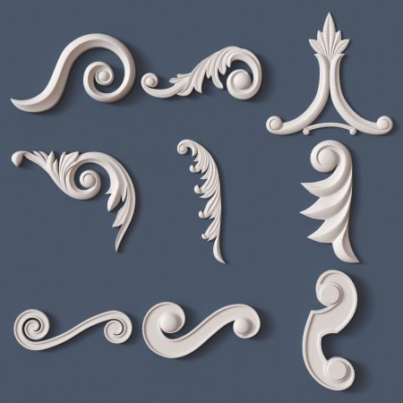 Пластиковые узоры для декора