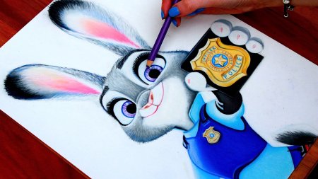 Мульт герои цветными карандашами