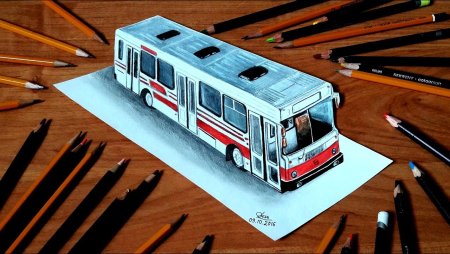 Автобус 3д ручкой