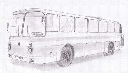 Раскраска автобус ЛИАЗ 5292