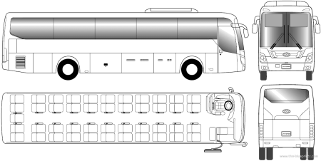 Hyundai Universe Space Luxury габариты