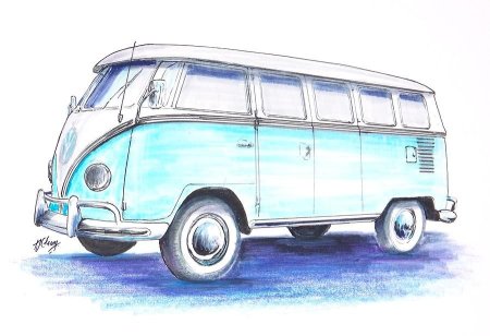 Volkswagen минивэн скетч