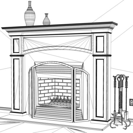 Векторный камин