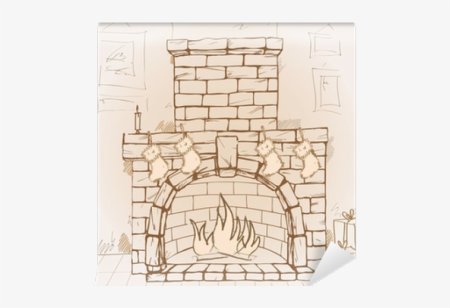 Камин новый год рисунок