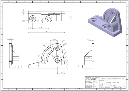 Чертеж детали Автокад