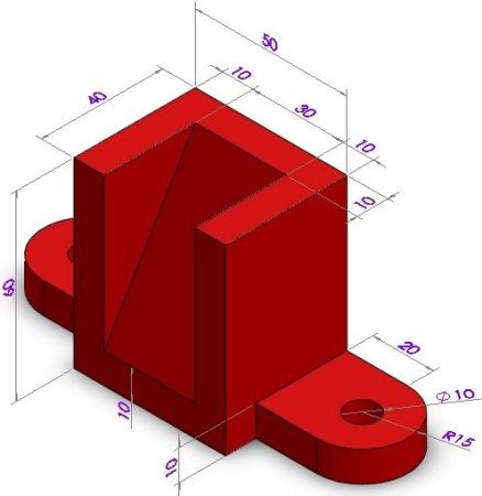 Solidworks 3d кронштейн