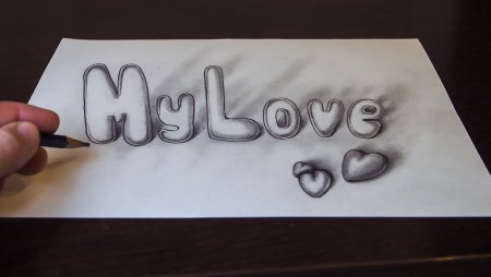 Рисунки карандашом надписи