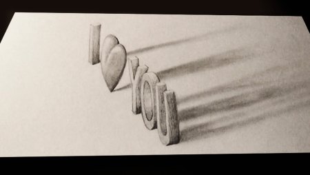 Объемные изображения простым карандашом