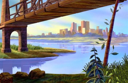 Природа в мультяшном стиле