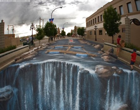 3d рисунки на асфальте Эдгар Мюллер