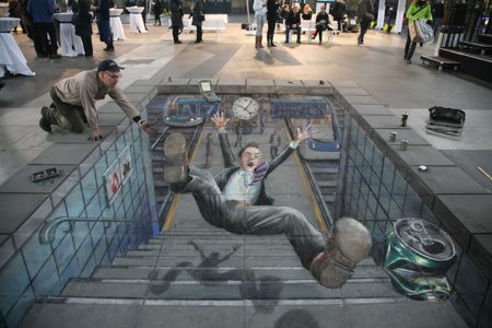 Уличные 3d-рисунки Николая Арндта