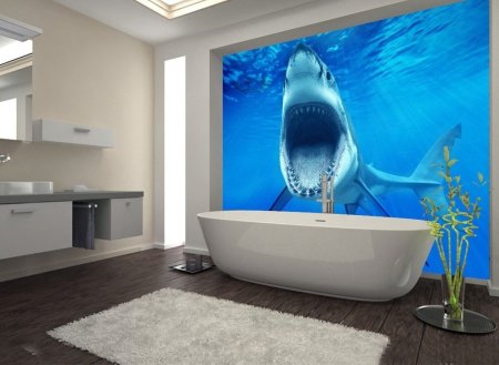 Стеклянное панно в ванную