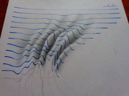 Объемные линии на бумаге