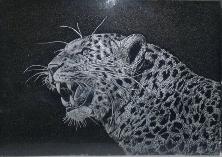 Гравировка на стекле картины