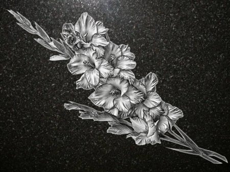 Цветы на памятнике гравировка