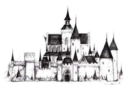 Замок в графике