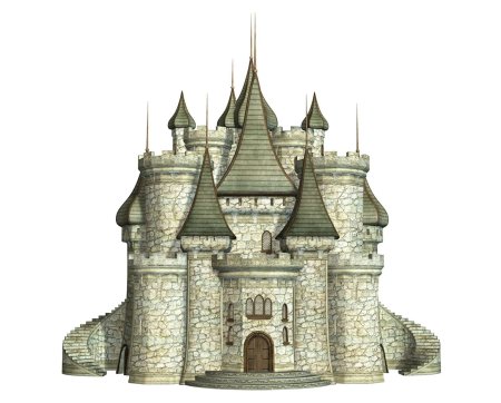 Крепость на белом фоне