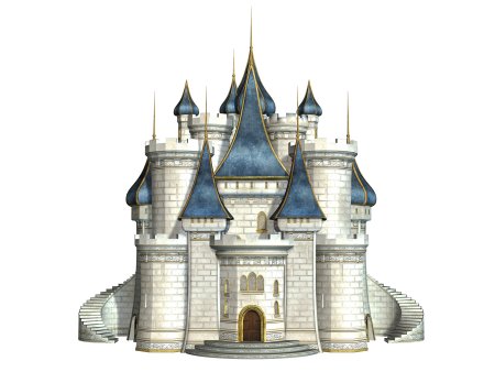 Дворец на белом фоне