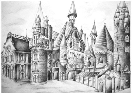 Дворец простым карандашом