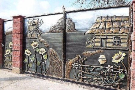 Объемные рисунки на стенах домов