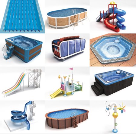 Бассейн 3д модель