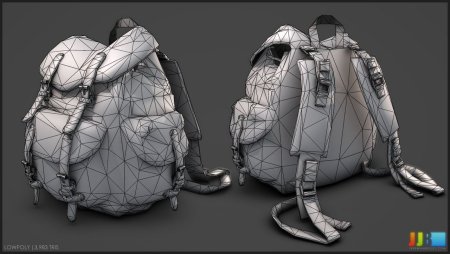 Low Poly 3d рюкзак