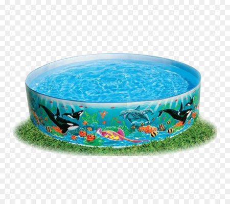 Бассейн надувной прозрачный с рыбками