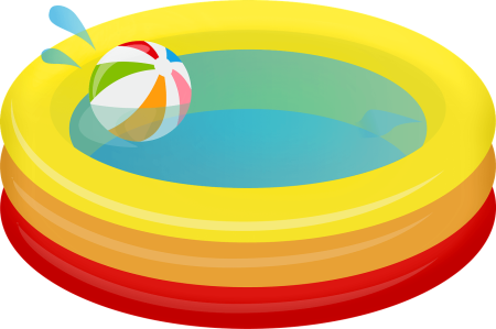 Детский прозрачный бассейн