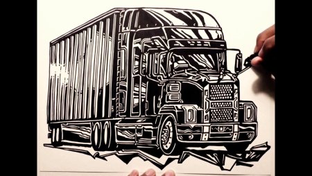 Графический рисунок грузового автомобиля