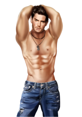 Красивые мужчины на прозрачном фоне