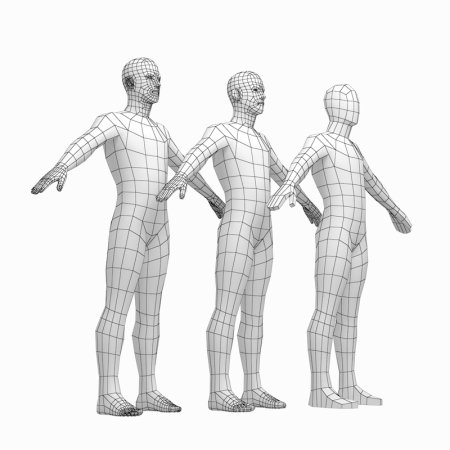 3ds Max модель мужчины бипед