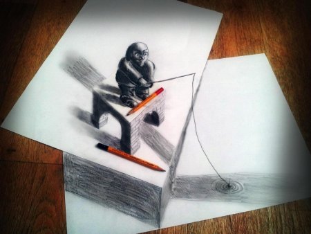 3d рисунки на бумаге маленькие