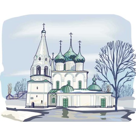 Спасо-Преображенский монастырь Ярославль рисунок