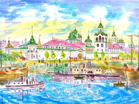 Ярославский Кремль Ярославль рисунок