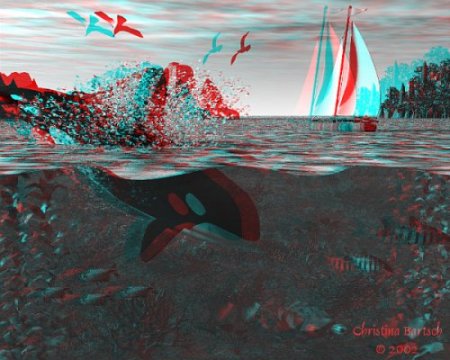 3d красно синий