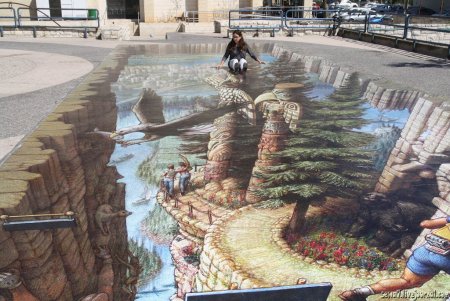 3d рисунки на асфальте