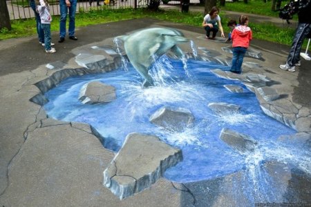 Креативные рисунки на асфальте