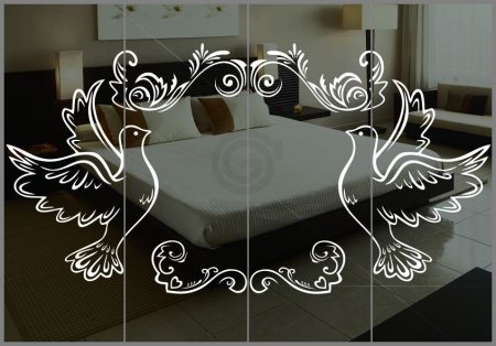 Бархатный рисунок на зеркале