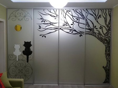 Пескоструйные двери для шкафов купе