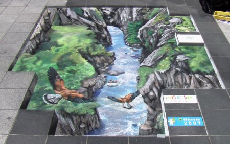 3d рисунки на полу