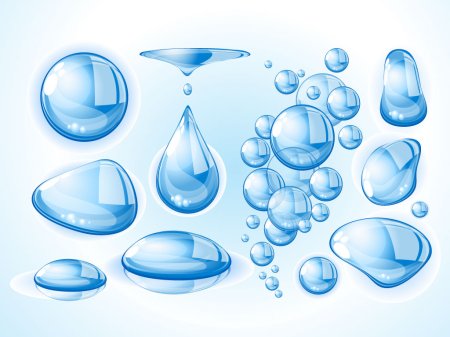 Векторные капли сверху