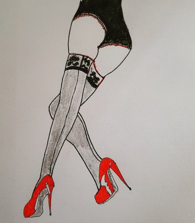 Чулки нарисованные