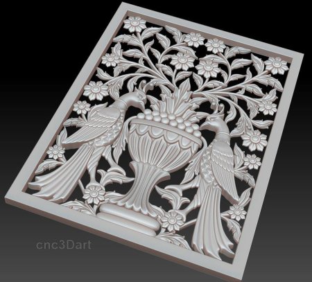 3 D модель резной панели Версаче