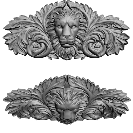 СТЛ 3д модели Лев для ЧПУ