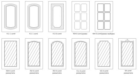 Фрезеровка фасадов МДФ волна снизу