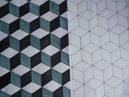 Плитка геометрия куб