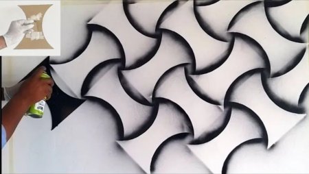 3д узоры на стене