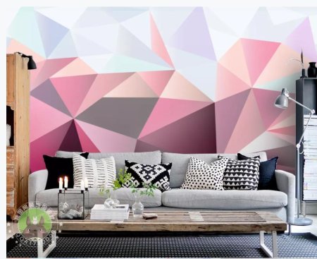 Геометрический декор стен