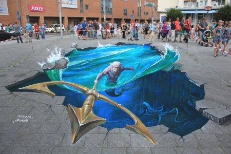 Уличные 3d-рисунки Николая Арндта
