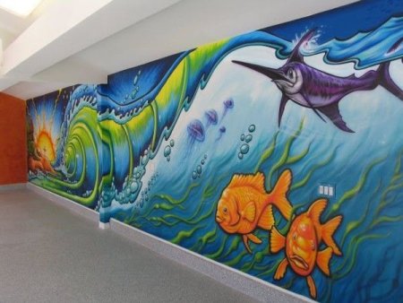 Роспись стен подводный мир